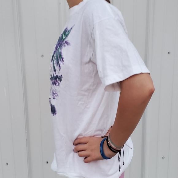 Vintage 80's Bahamas Souvenir T-Shirt Pot Pourri Label Large - Picture 5 of 11